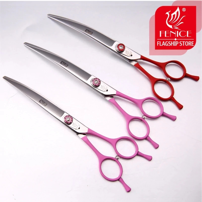 Professional Pet Grooming Scissors Curved - Forbici Professionali Curve per Animali Fenice