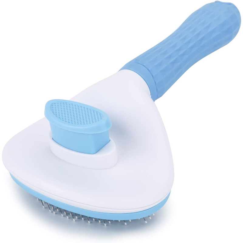 Slicker Brush Self Cleaning Pet Grooming - Spazzola Autopulente per Cani, Gatti e