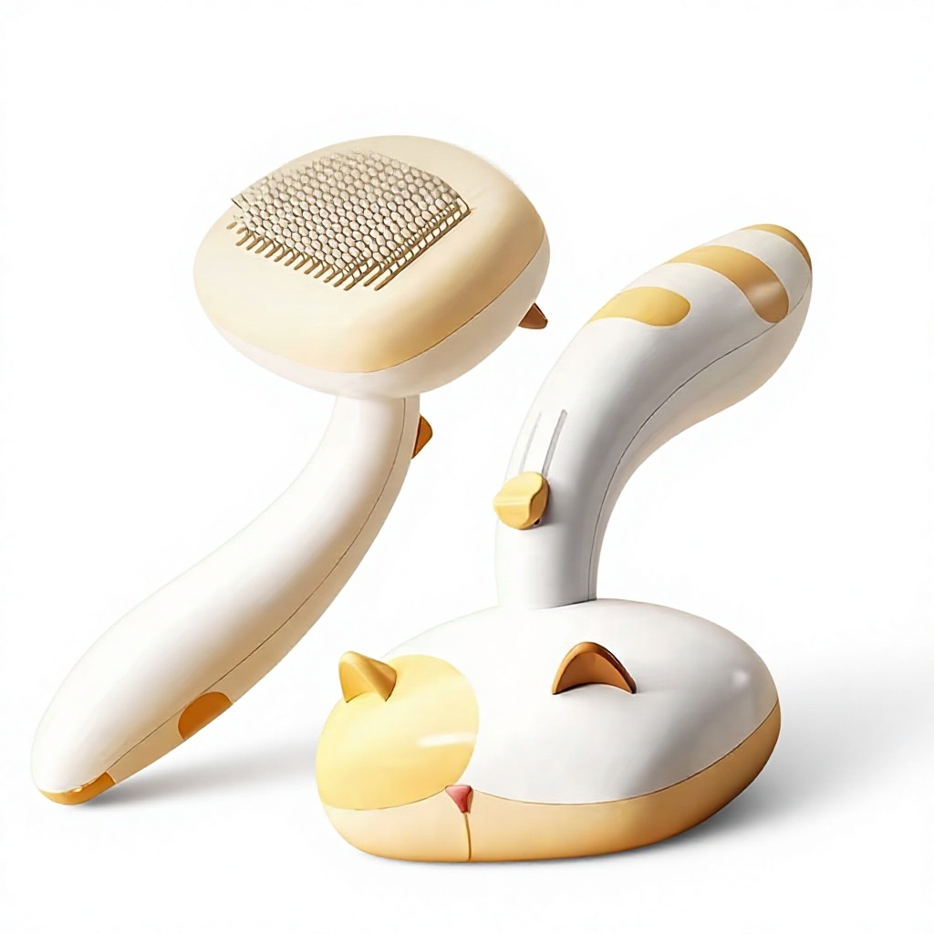 Slicker Brush Self Cleaning Pet Grooming - Spazzola per toelettatura animali domestici, pettine