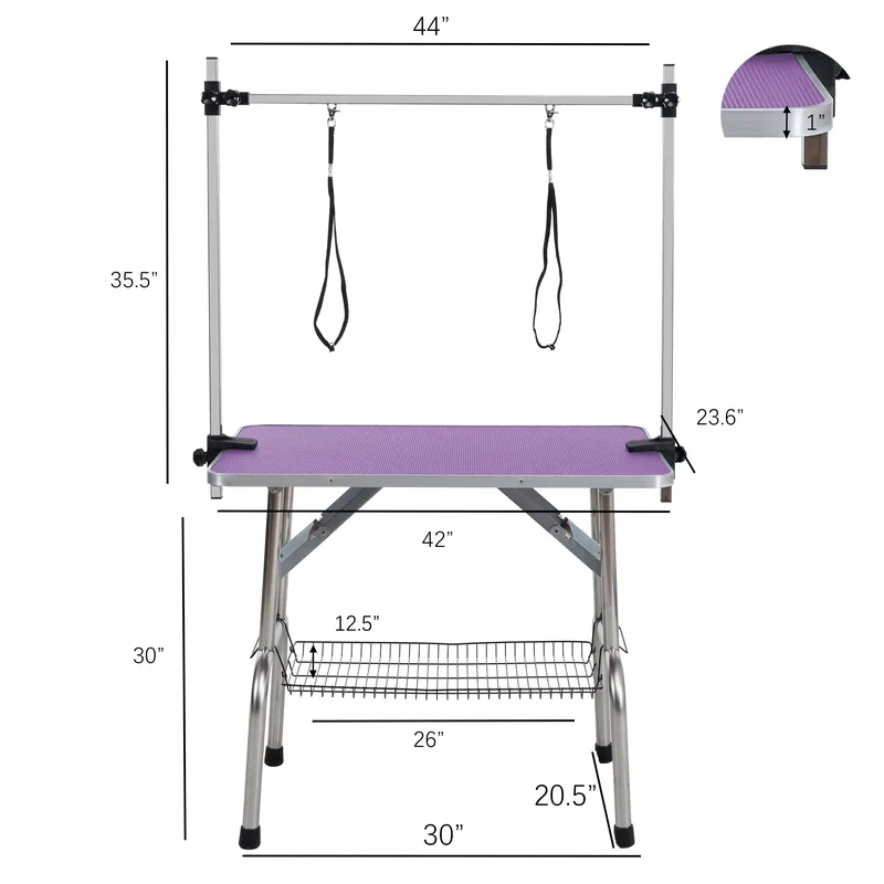 Folding Pet Grooming Table Arm Clamp - Tavolo Pieghevole per Toelettatura Cani 42