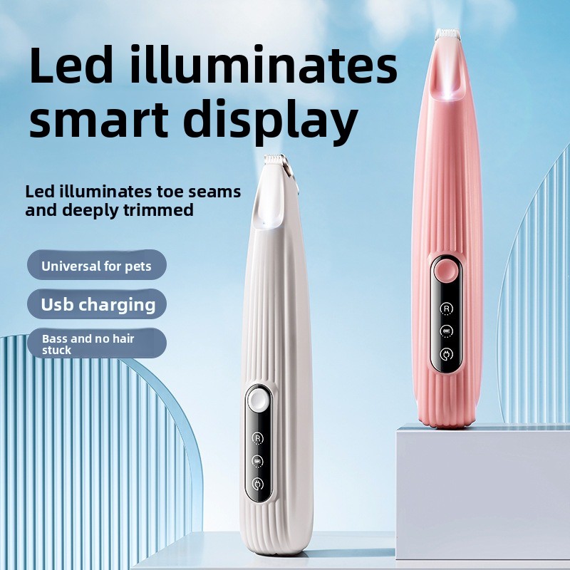 Cordless Dog Clippers Low Noise Grooming - Tosatrice Professionale per Cani con Luce