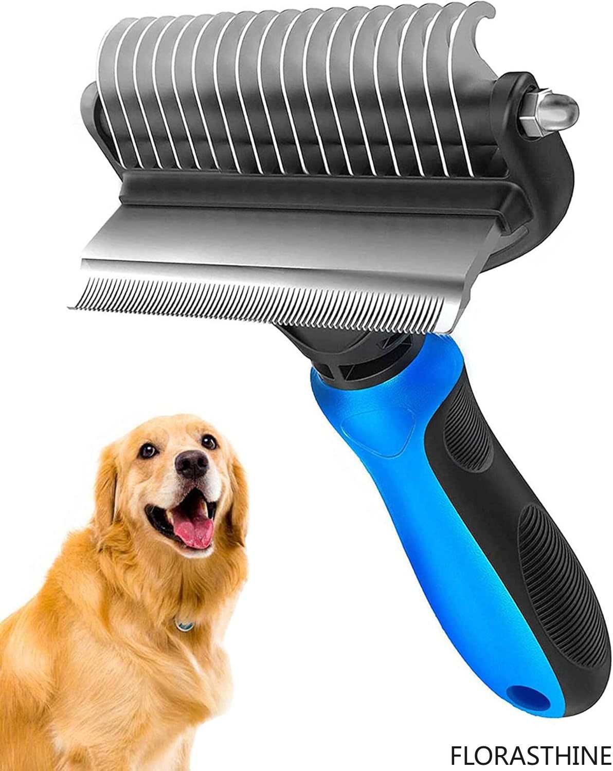 Undercoat Rake Dematting Tool Dog Shedding - Spazzola per Toelettatura Animali, Spazzola per