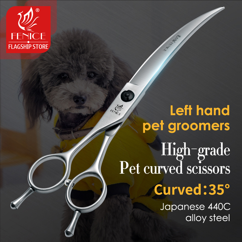 Professional Pet Grooming Scissors Curved - Fenice professionale mano sinistra 7/7, 5
