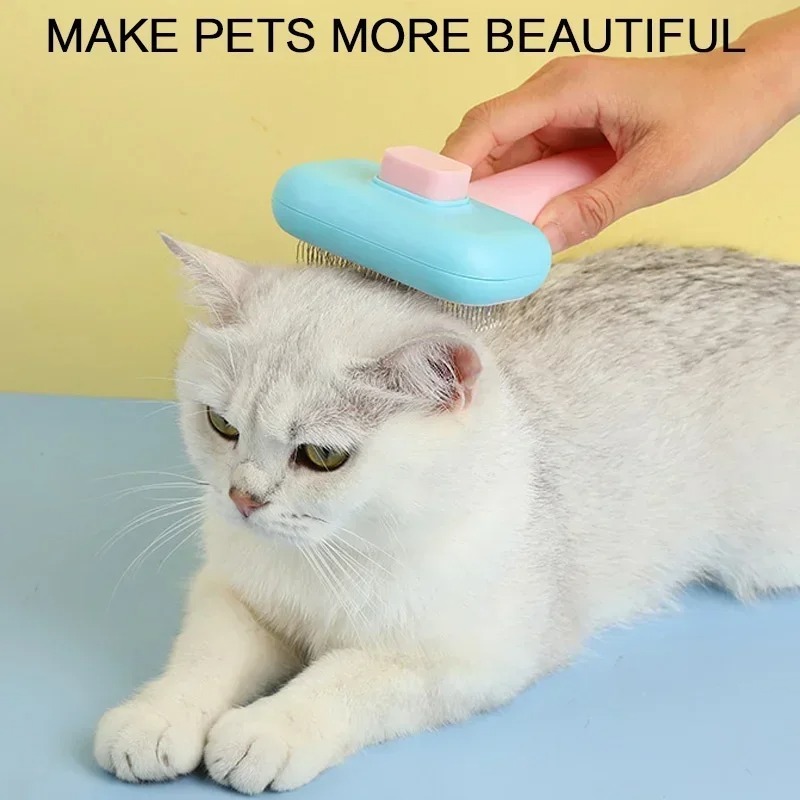 Slicker Brush Self Cleaning Pet Grooming - Spazzola autopulente per la toelettatura di