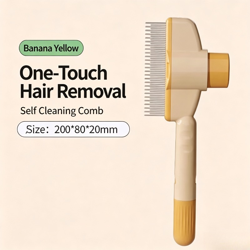 Slicker Brush Self Cleaning Pet Grooming - Spazzola Autopulente per Animali Domestici, Rimuove