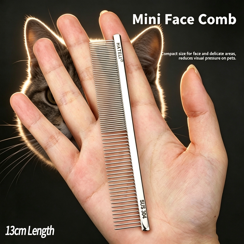 Flea Comb Fine Tooth Pet Tear Stain - Pettine per la toelettatura del viso