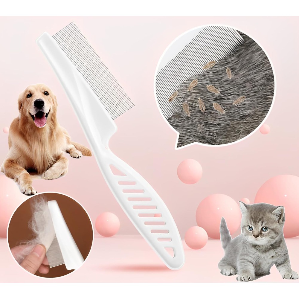 Flea Comb Fine Tooth Pet Tear Stain - Pettine per pulci per cani e