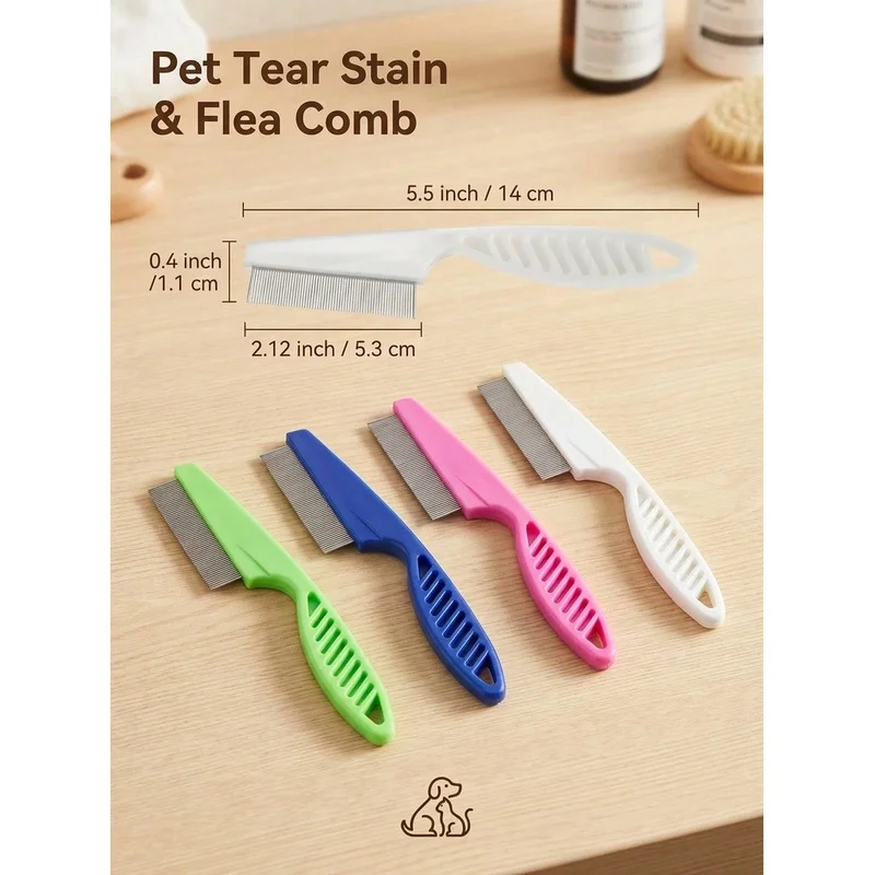 Pettine in acciaio inossidabil - Flea Comb Fine Tooth Pet Tear Stain recensione e prezzo