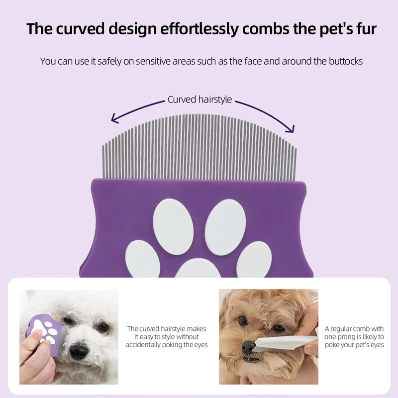 Pettine Antipulci per Cani e G - Flea Comb Fine Tooth Pet Tear Stain recensione e prezzo