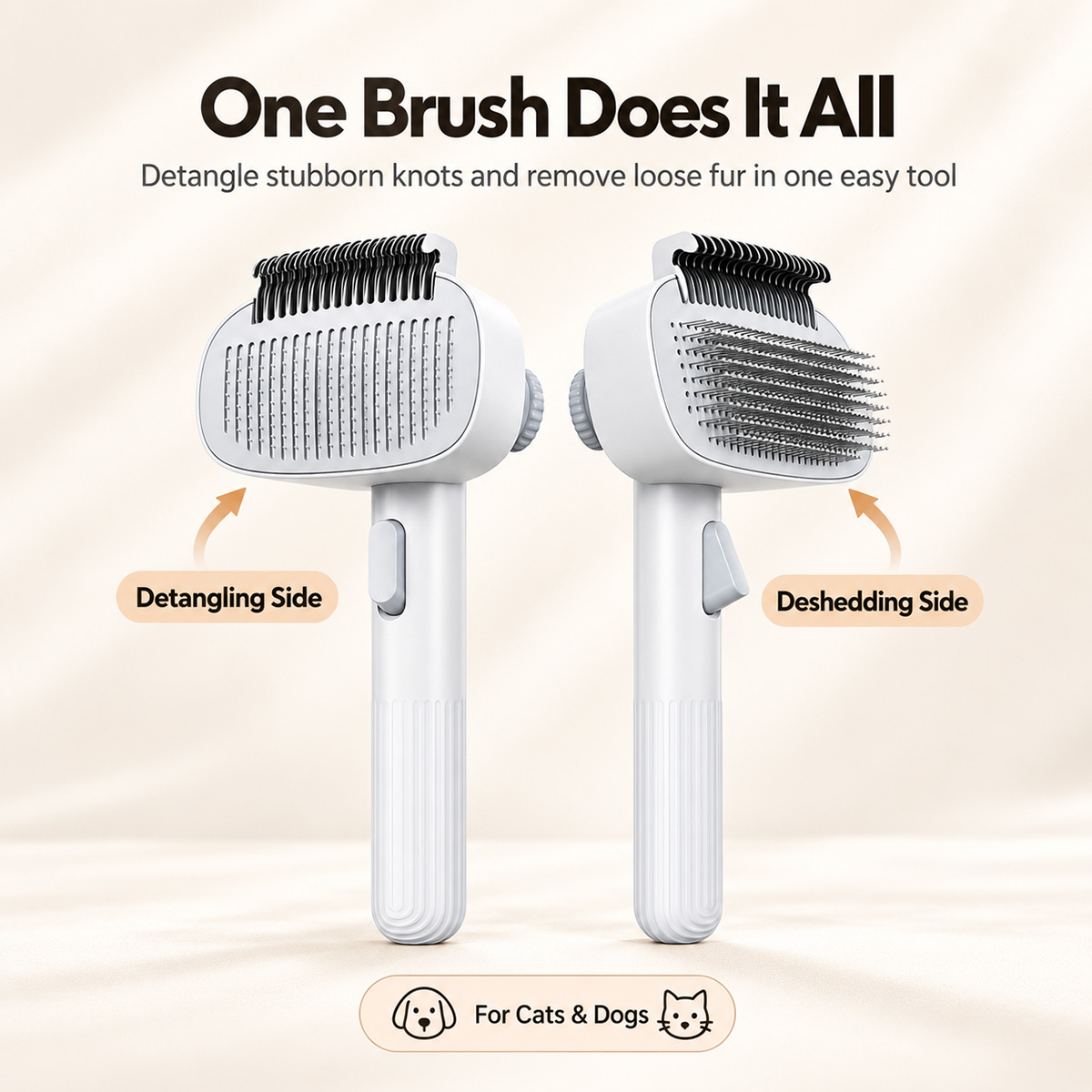 1 pz Spazzola 2 in 1 per toele - Slicker Brush Self Cleaning Pet Grooming recensione e prezzo