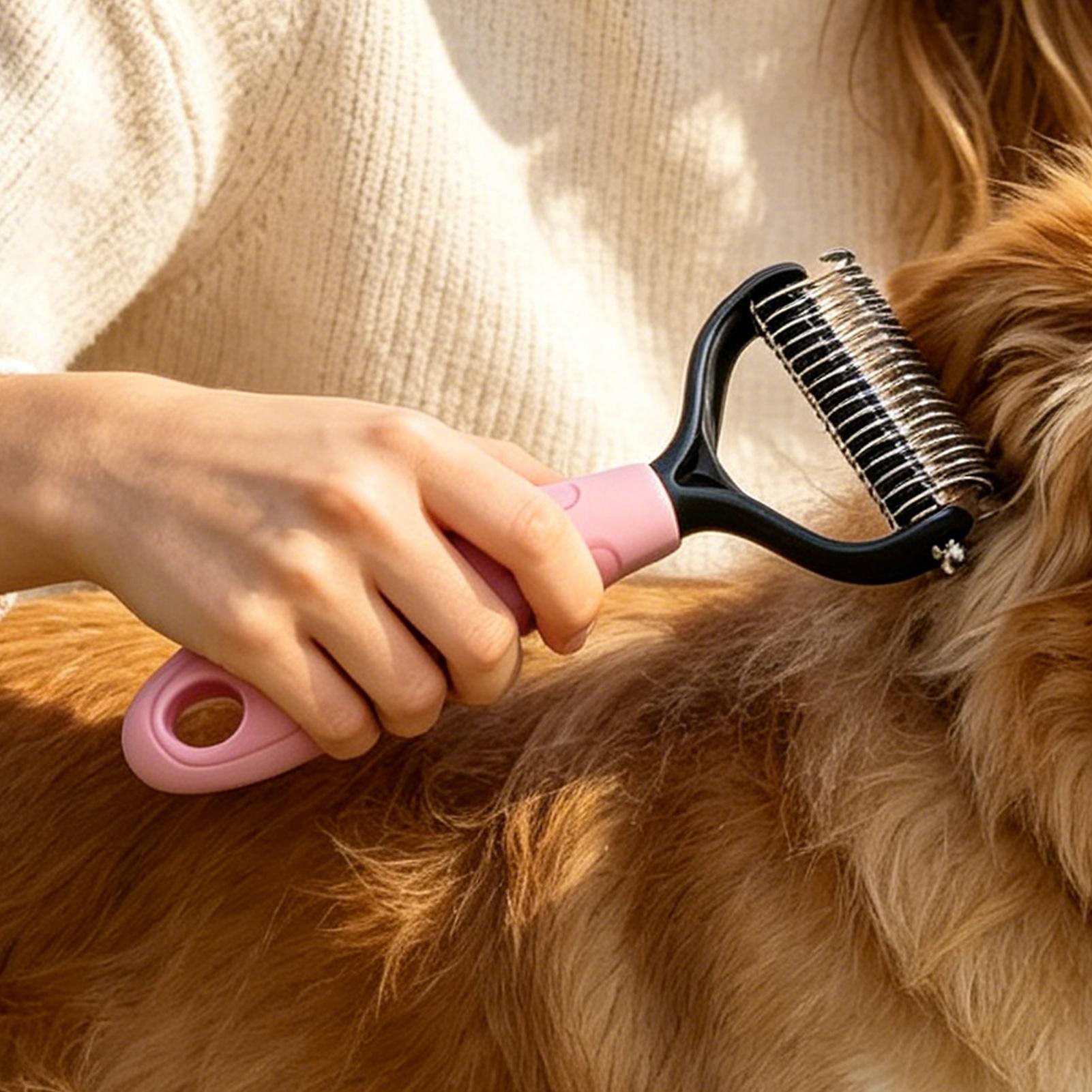 Spazzola a doppia faccia per l - Undercoat Rake Dematting Tool Dog Shedding recensione e prezzo