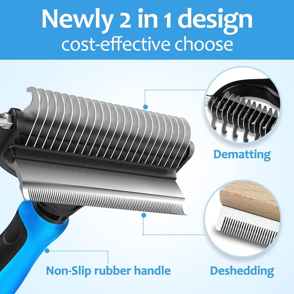 Spazzola per la toelettatura d - Undercoat Rake Dematting Tool Dog Shedding recensione e prezzo