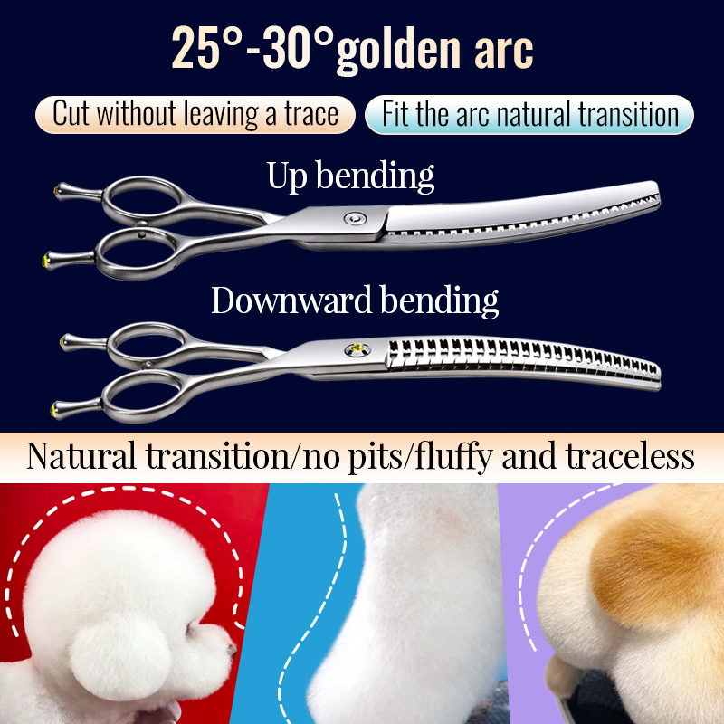 Fenice 7 pollici VG10 professi - Professional Pet Grooming Scissors Curved recensione e prezzo