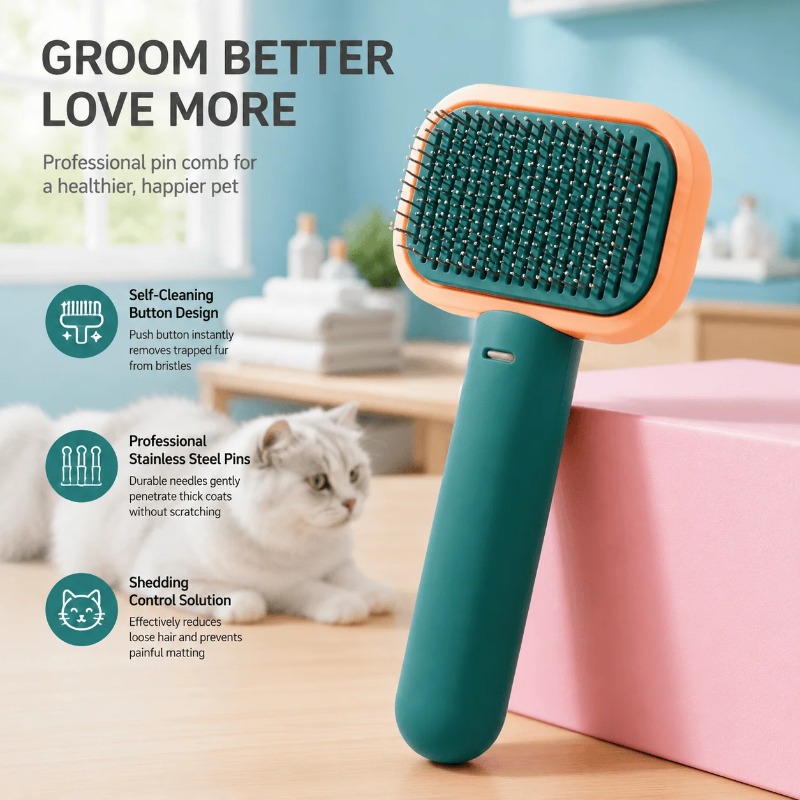 Spazzola autopulente per la to - Slicker Brush Self Cleaning Pet Grooming recensione e prezzo