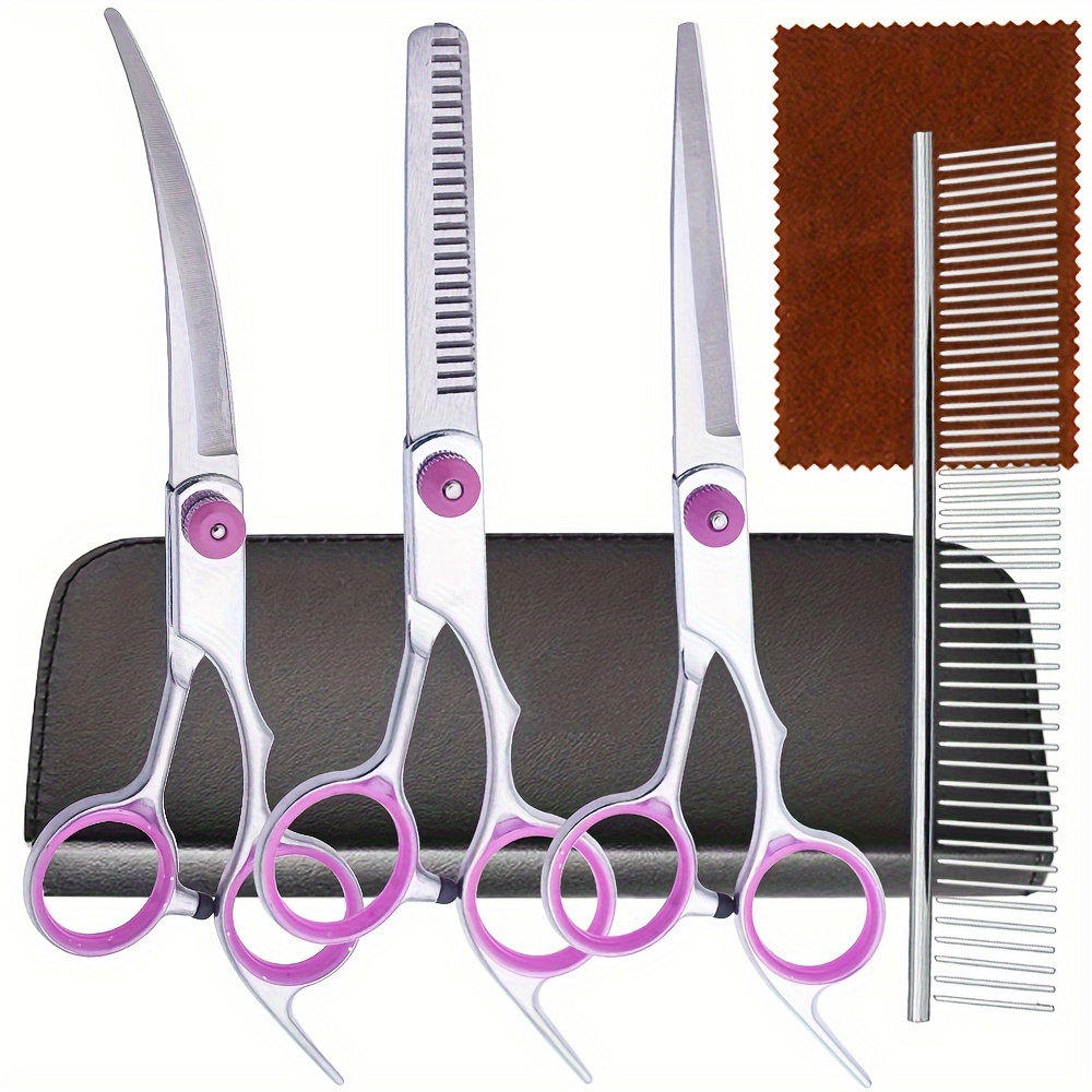 Set di 5 Forbici Professionali - Professional Pet Grooming Scissors Curved recensione e prezzo